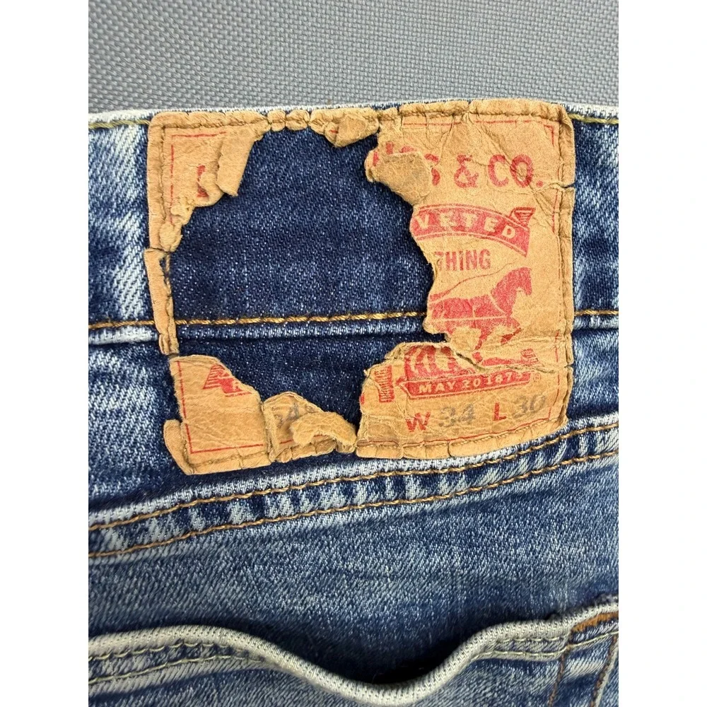 Levi's 511 Slim Fit Jeans Mens Blue Light Wash‎ Denim 34x29